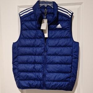 Brand "NEW" Adidas Blue Quilted Vest Sporty Insulated